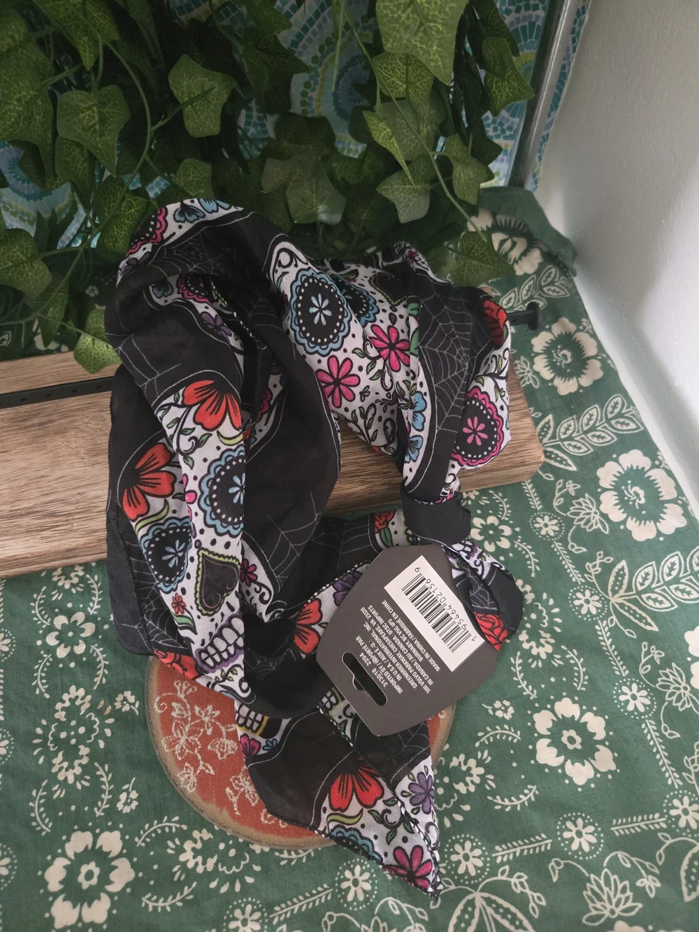 4/$15 Hair Accessories Scarf Boho Whimsigoth Sugar Skulls Bohemian Braids Volume